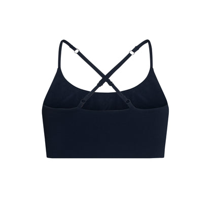 Midnight - Back - Girlfriend Collective Womens-Ladies Float Juliet Strappy Bra
