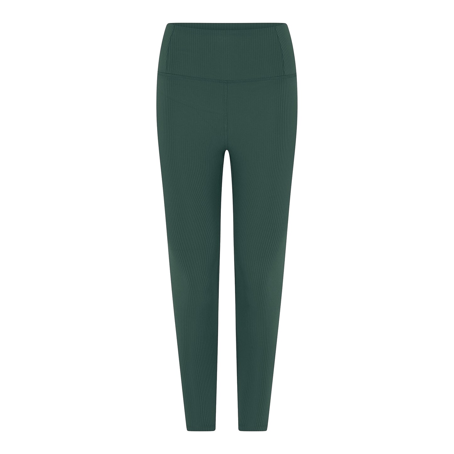 Moss - Front - Girlfriend Collective Womens-Ladies Ribbed High Rise 7-8 Leggings