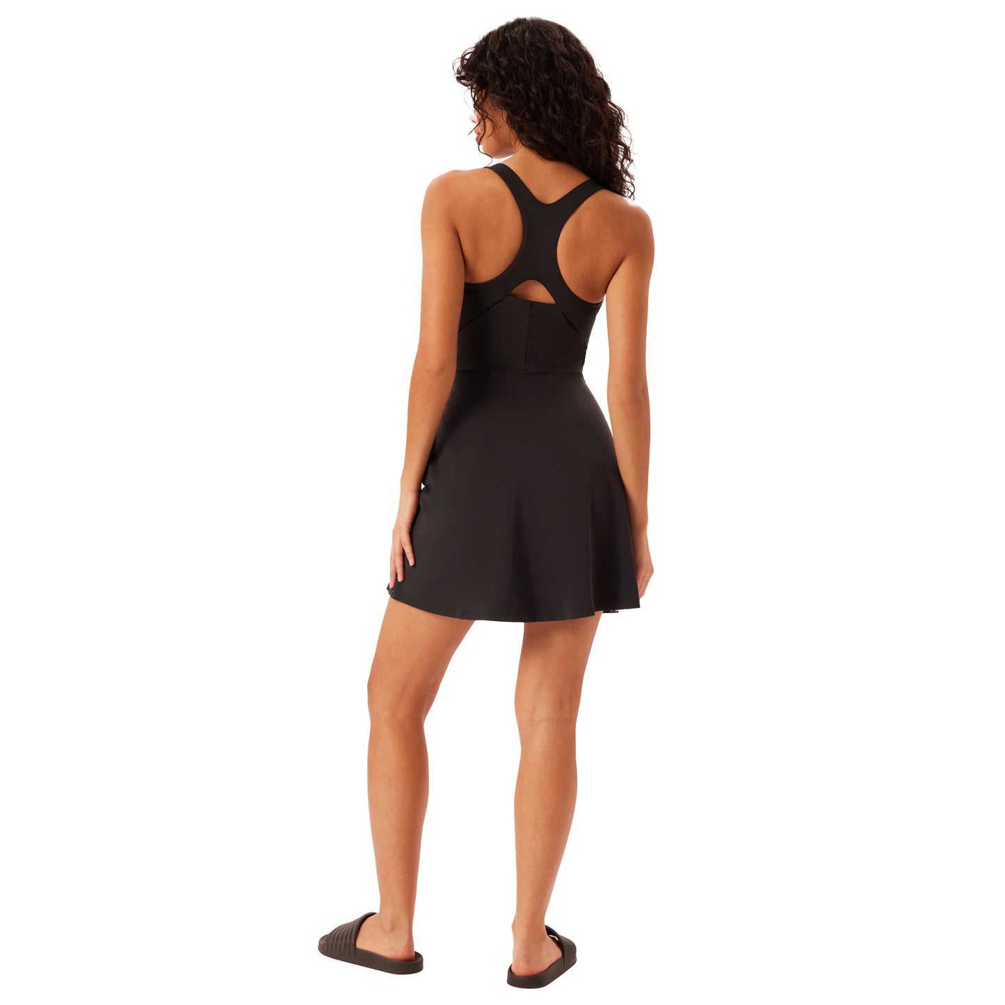 Black - Back - Girlfriend Collective Womens-Ladies Float Lola Dress