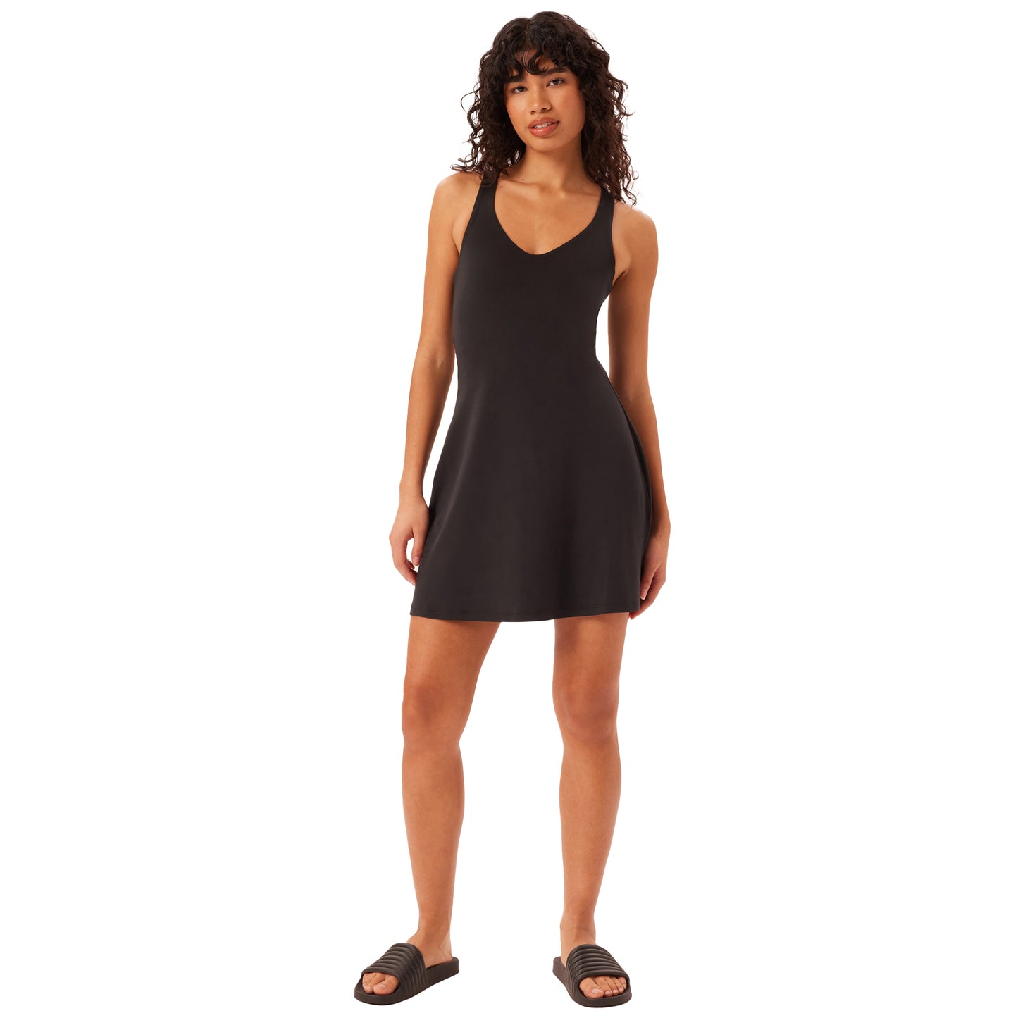 Black - Lifestyle - Girlfriend Collective Womens-Ladies Float Lola Dress