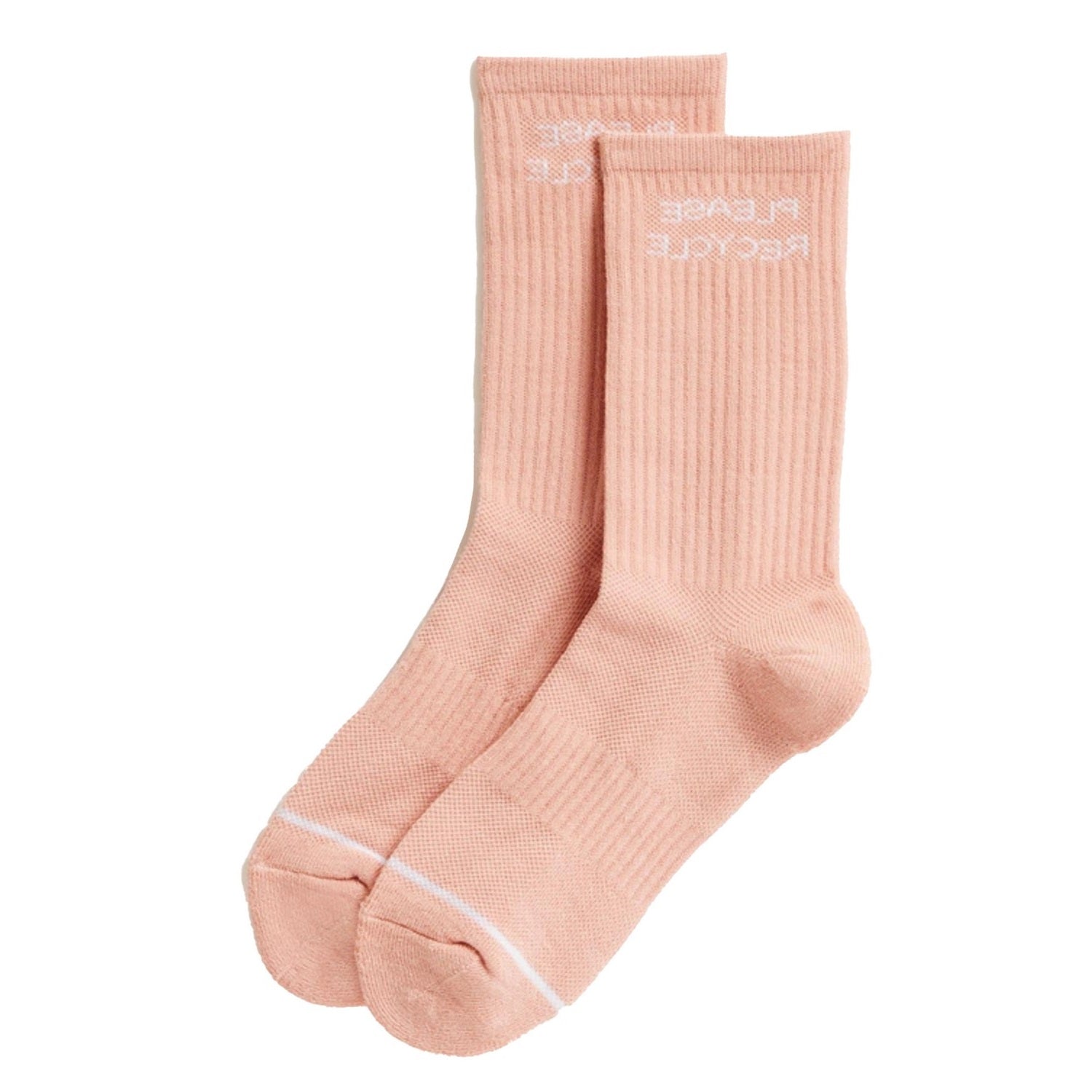 Misty Rose - Back - Girlfriend Collective Womens-Ladies Please Recycle Crew Socks