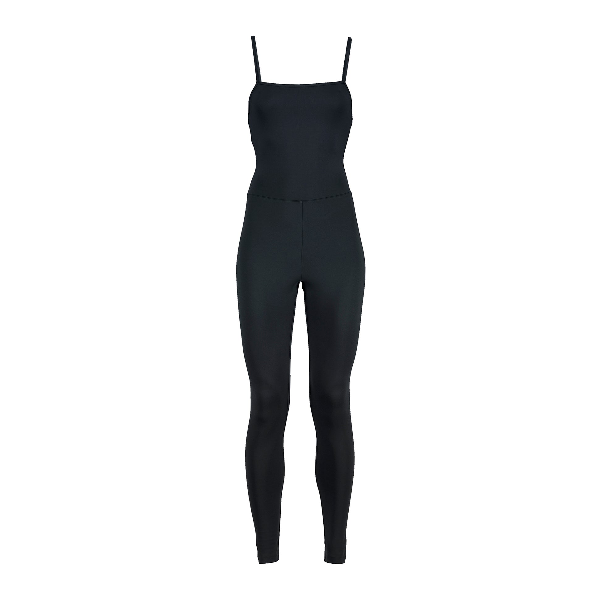 Black - Front - Girlfriend Collective Plain Unitard