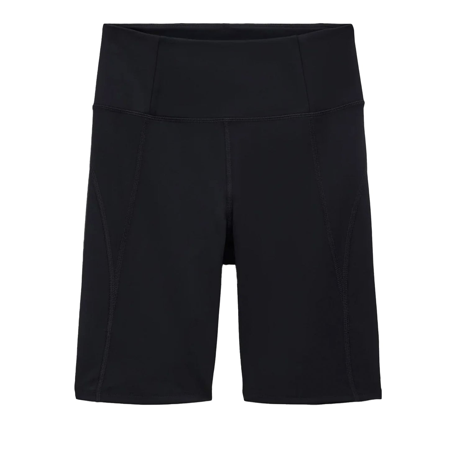 Black - Front - Girlfriend Collective Womens-Ladies Float High Rise Cycling Shorts
