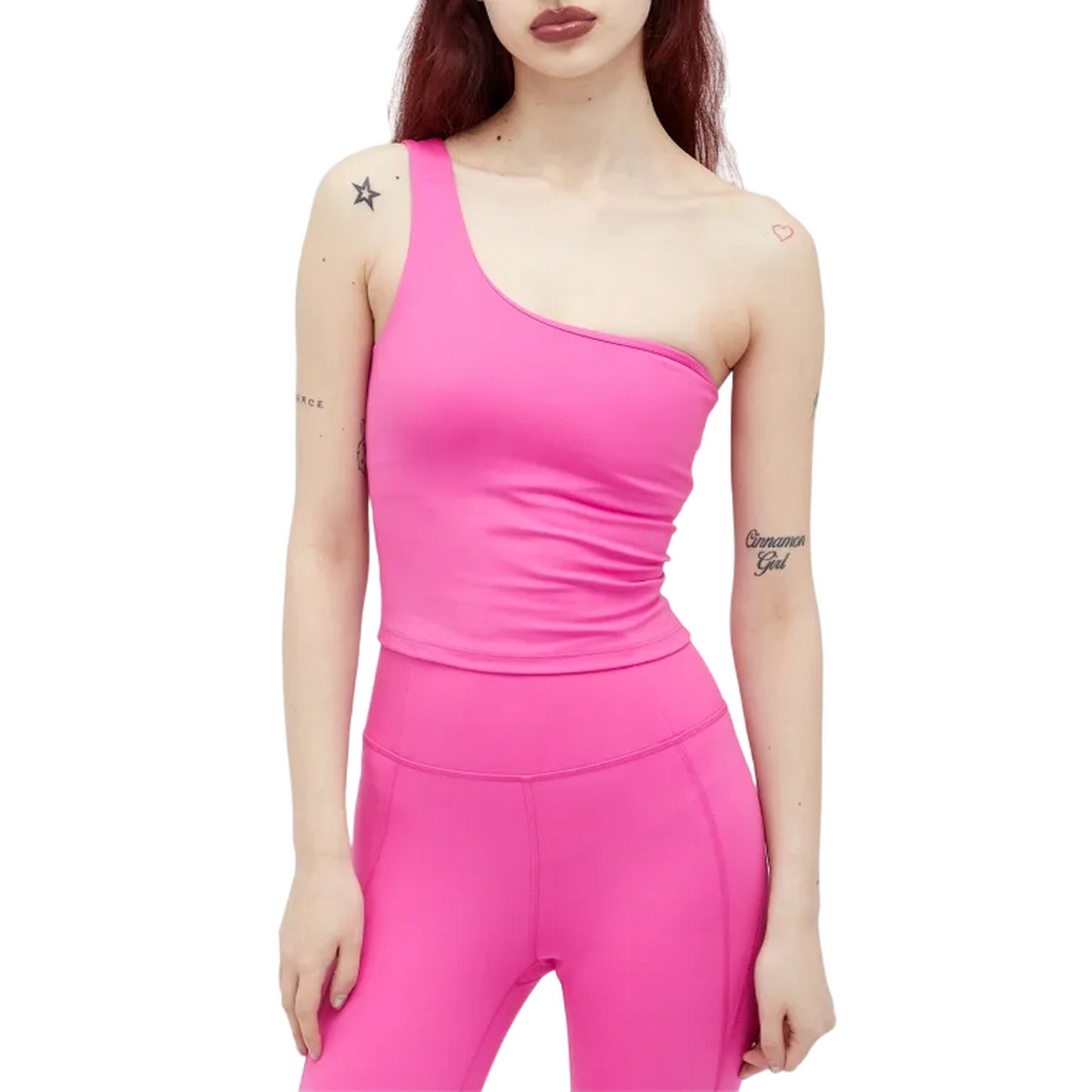 Ultra Violet - Side - Girlfriend Collective Womens-Ladies Prism Bianca One Shoulder Tank Top