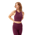 Plum - Front - Girlfriend Collective Womens-Ladies Dylan Sports Bra