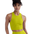 Chartreuse - Side - Girlfriend Collective Womens-Ladies Dylan Sports Bra