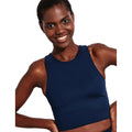 Midnight - Front - Girlfriend Collective Womens-Ladies Dylan Sports Bra