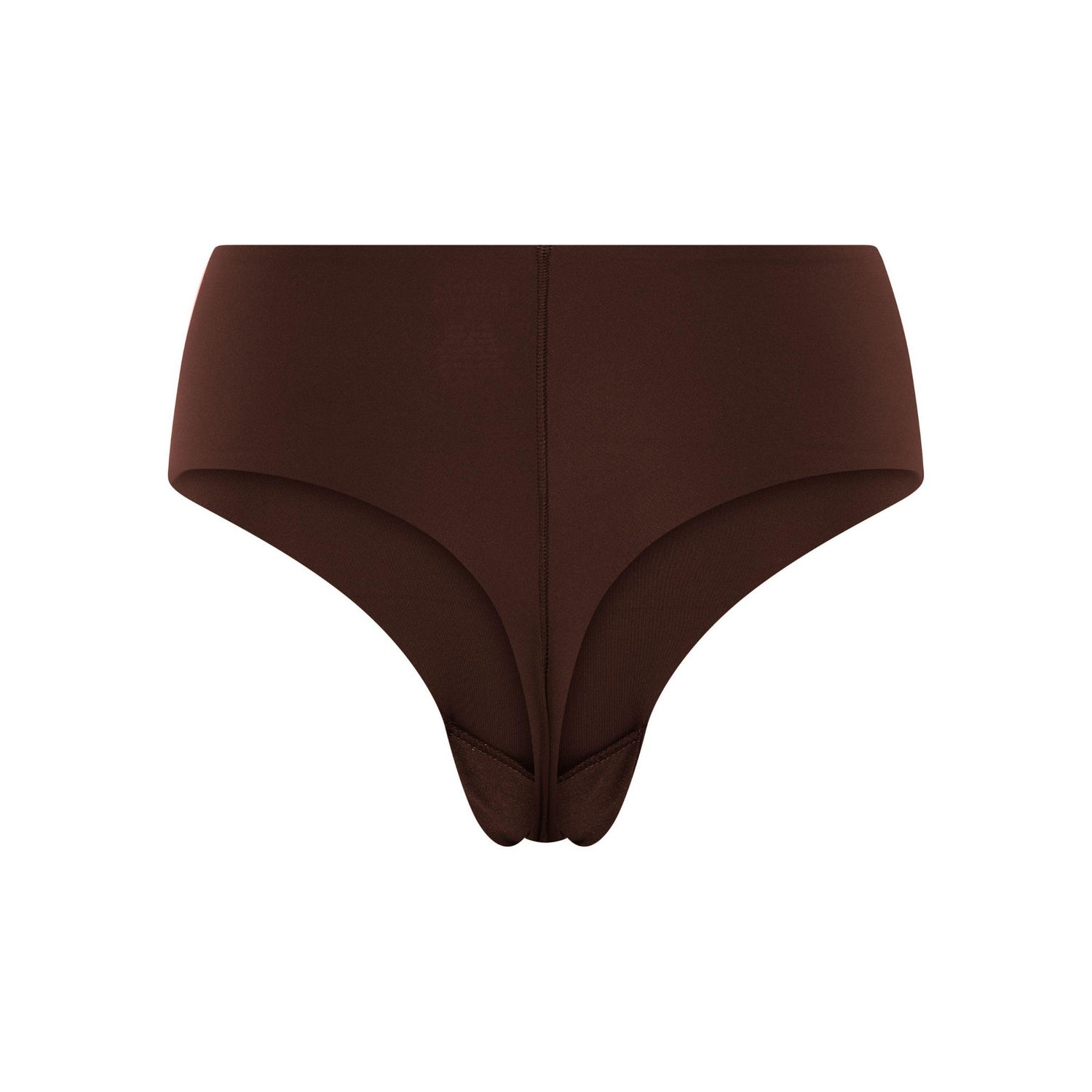 Espresso - Back - Girlfriend Collective Womens-Ladies Bonded High Rise Thong