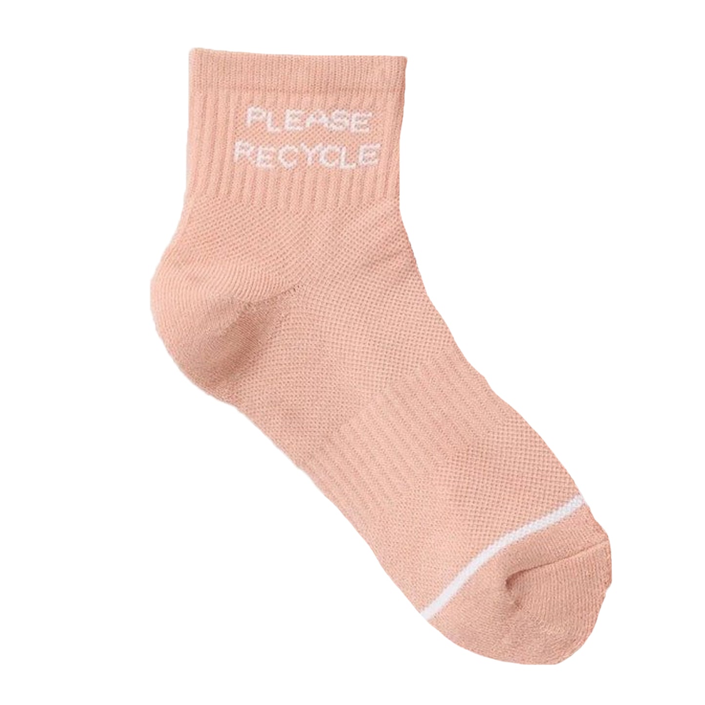 Misty Rose - Back - Girlfriend Collective Womens-Ladies Please Recycle Ankle Socks