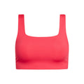 Geranium - Front - Girlfriend Collective Womens-Ladies Tommy Cropped Square Neck Bra