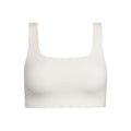 Ivory - Front - Girlfriend Collective Womens-Ladies Tommy Cropped Square Neck Bra