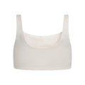 Ivory - Back - Girlfriend Collective Womens-Ladies Tommy Cropped Square Neck Bra
