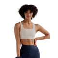 Ivory - Side - Girlfriend Collective Womens-Ladies Tommy Cropped Square Neck Bra