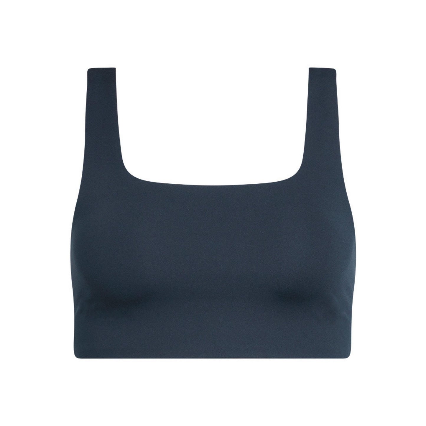 Midnight - Front - Girlfriend Collective Womens-Ladies Tommy Cropped Square Neck Bra