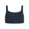 Midnight - Back - Girlfriend Collective Womens-Ladies Tommy Cropped Square Neck Bra