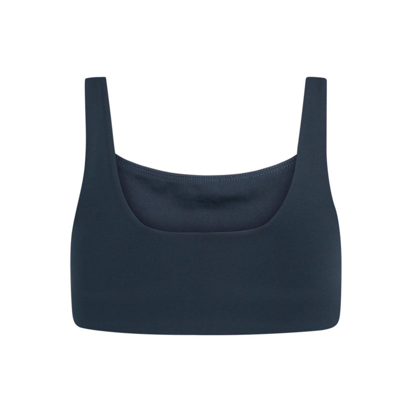 Midnight - Back - Girlfriend Collective Womens-Ladies Tommy Cropped Square Neck Bra