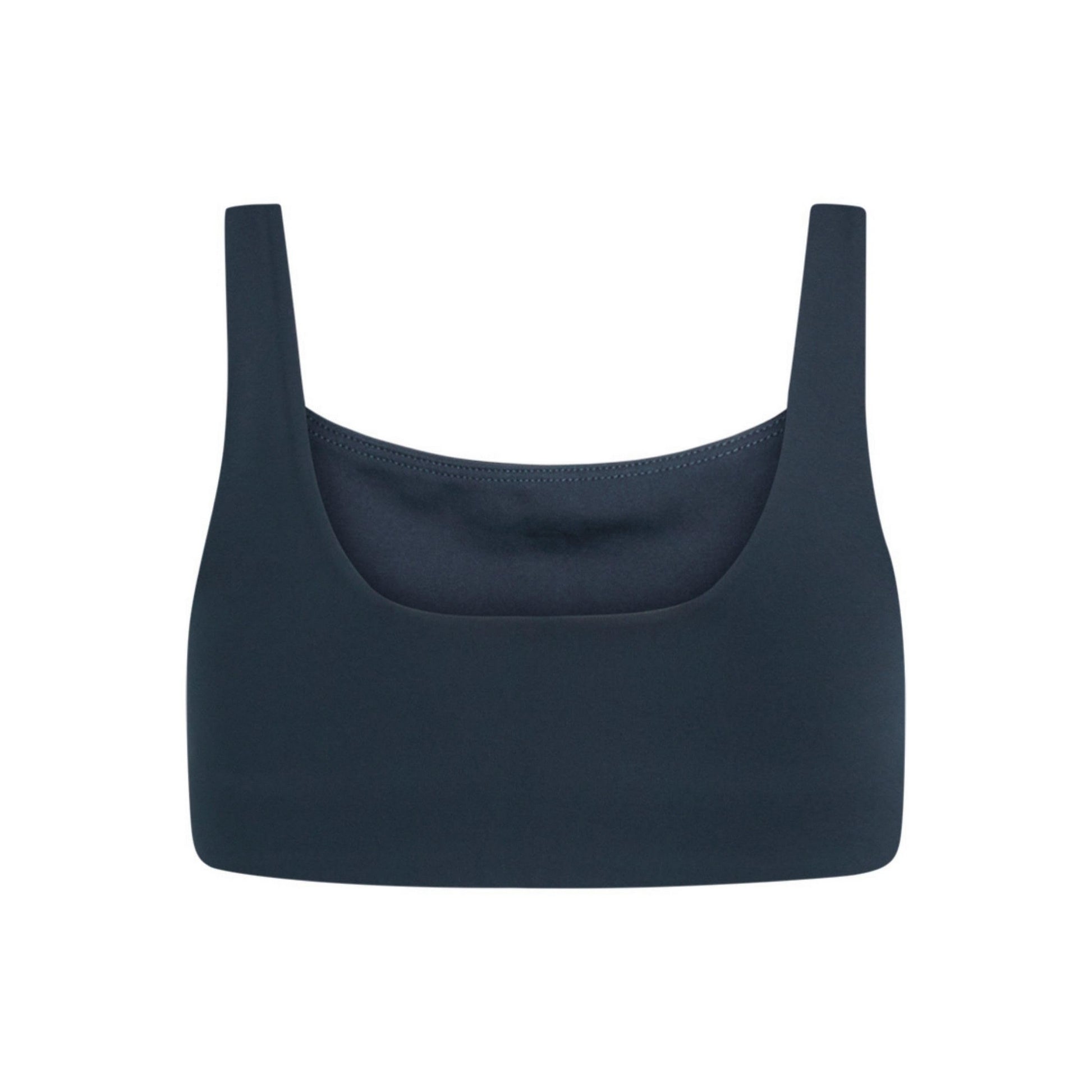 Midnight - Back - Girlfriend Collective Womens-Ladies Tommy Cropped Square Neck Bra