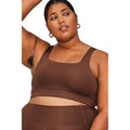 Earth - Front - Girlfriend Collective Womens-Ladies Tommy Cropped Square Neck Bra