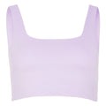 Lilac - Front - Girlfriend Collective Womens-Ladies Tommy Cropped Square Neck Bra