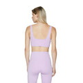 Lilac - Back - Girlfriend Collective Womens-Ladies Tommy Cropped Square Neck Bra