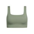 Agave - Front - Girlfriend Collective Womens-Ladies Tommy Cropped Square Neck Bra