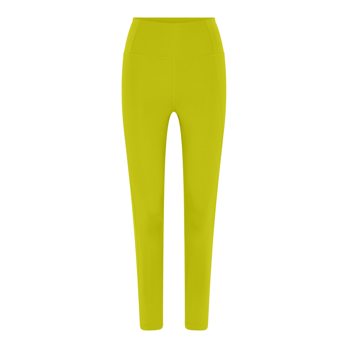 Chartreuse - Front - Girlfriend Collective Womens-Ladies Compressive High Rise 7-8 Leggings