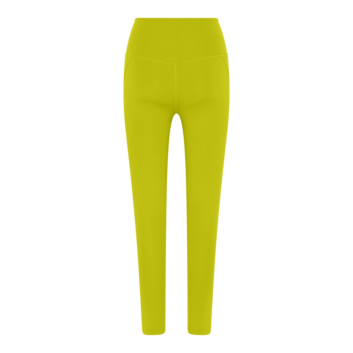 Chartreuse - Back - Girlfriend Collective Womens-Ladies Compressive High Rise 7-8 Leggings