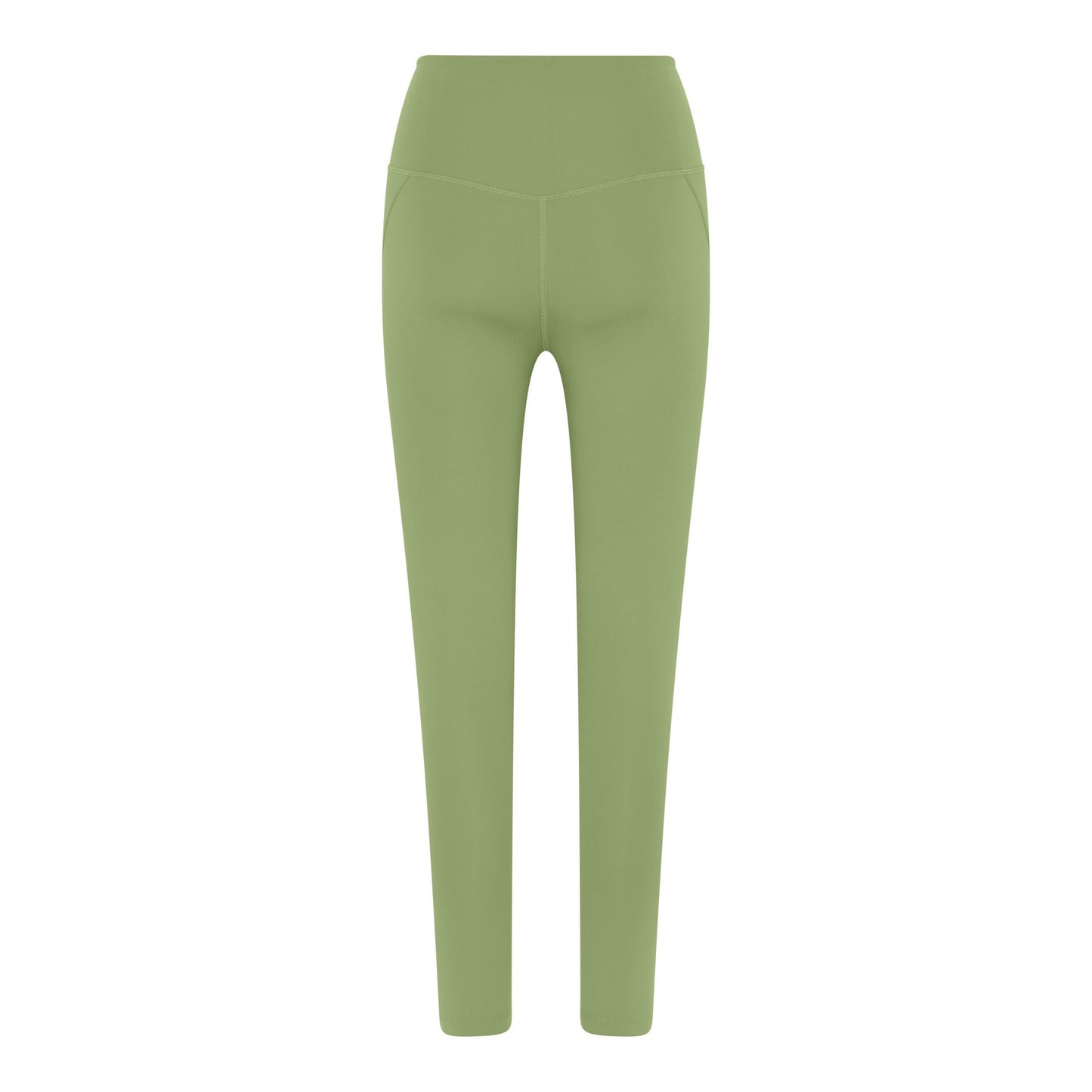 Limestone - Front - Girlfriend Collective Womens-Ladies Compressive High Rise 7-8 Leggings