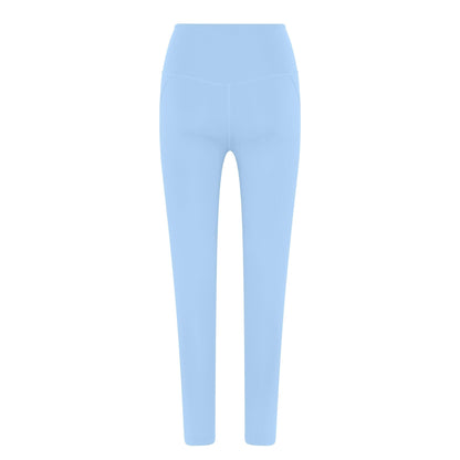 Cerulean - Back - Girlfriend Collective Womens-Ladies Compressive High Rise 7-8 Leggings