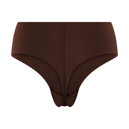 Espresso - Back - Girlfriend Collective Womens-Ladies Bonded High Rise Briefs