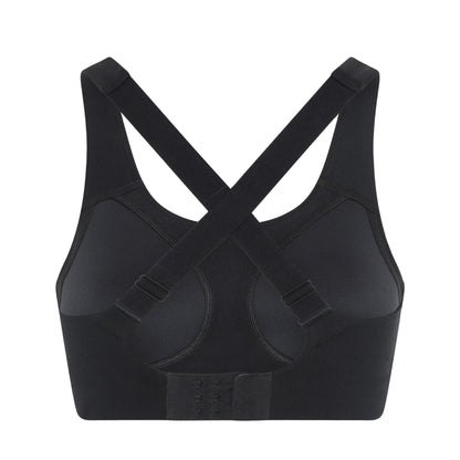 Black - Back - Girlfriend Collective Womens-Ladies Simone High Support Bra