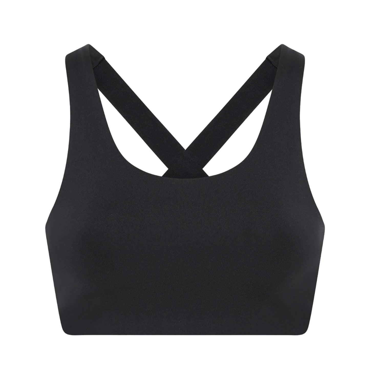 Black - Front - Girlfriend Collective Womens-Ladies Simone High Support Bra