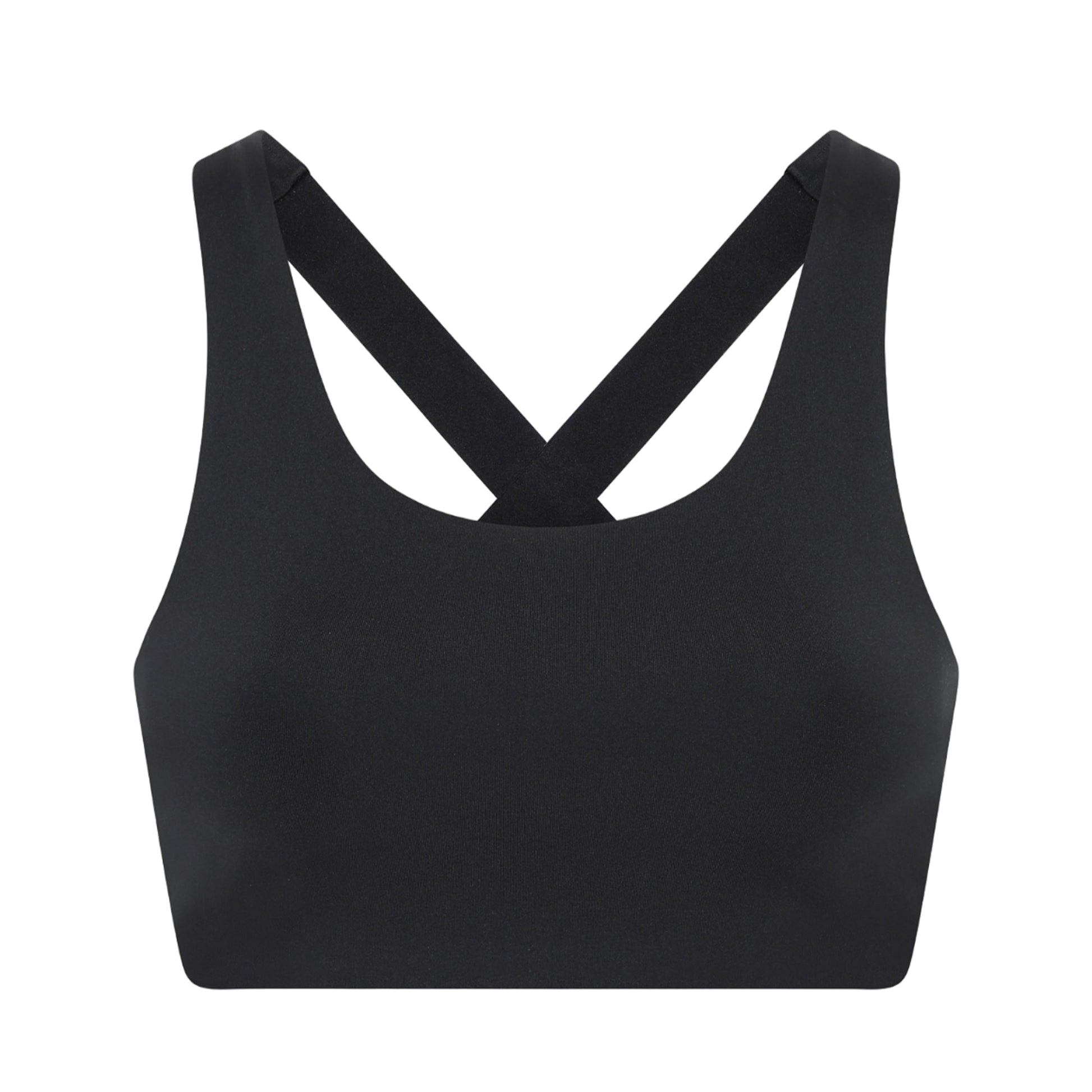 Black - Front - Girlfriend Collective Womens-Ladies Simone High Support Bra
