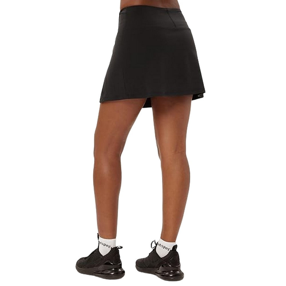 Black - Back - Girlfriend Collective Womens-Ladies Float Cass Front Slit Skort