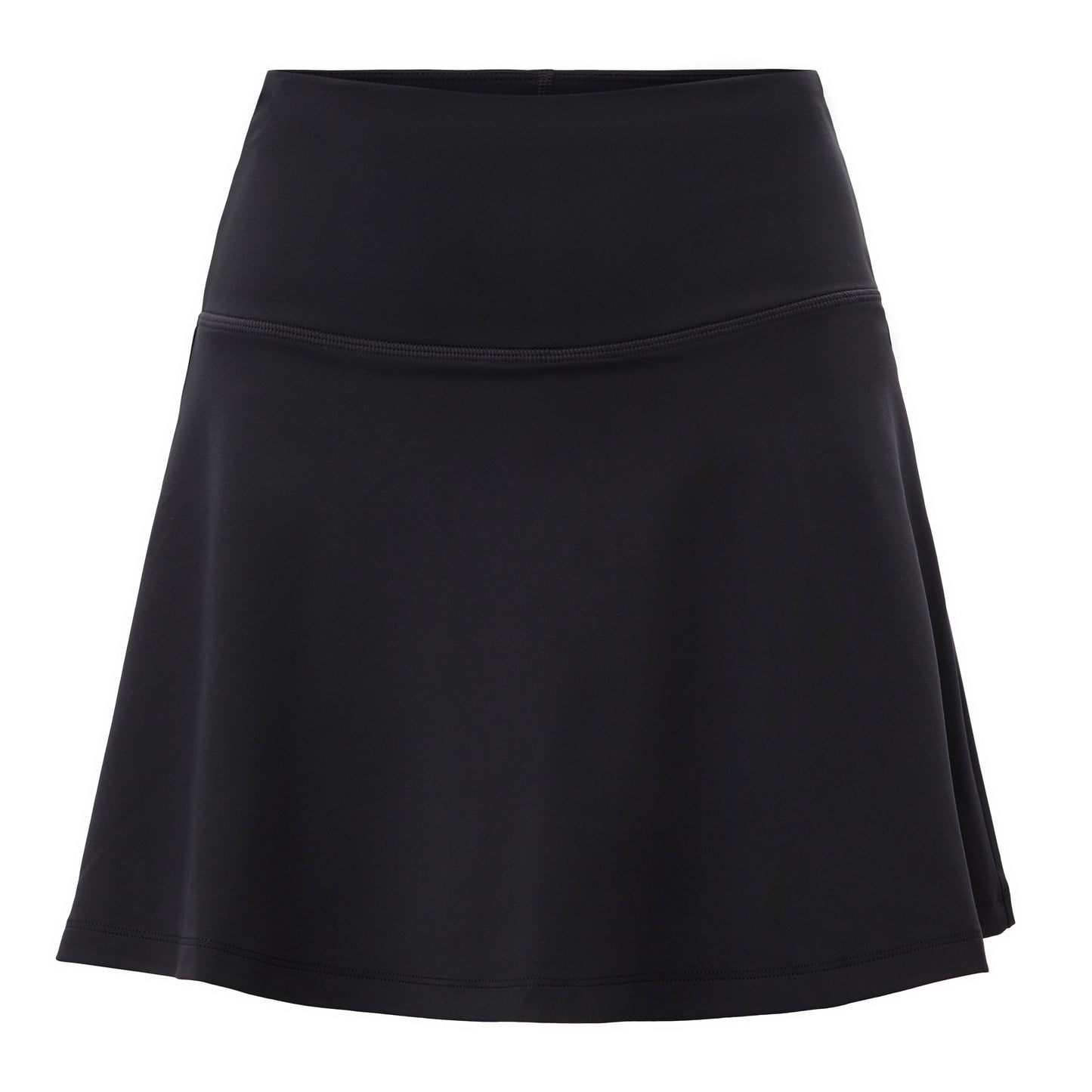 Black - Front - Girlfriend Collective Womens-Ladies Float Flounce Skort