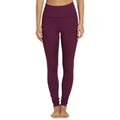 Plum - Front - Girlfriend Collective Womens-Ladies Pocket 7-8 Leggings