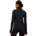 Black - Back - Girlfriend Collective Womens-Ladies Reset Mock Neck Extra Long Fleece Jacket