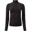 Black - Front - Girlfriend Collective Womens-Ladies Reset Mock Neck Extra Long Fleece Jacket