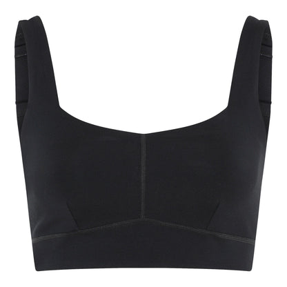 Jet Black - Front - Girlfriend Collective Womens-Ladies Luxe Addison Bra