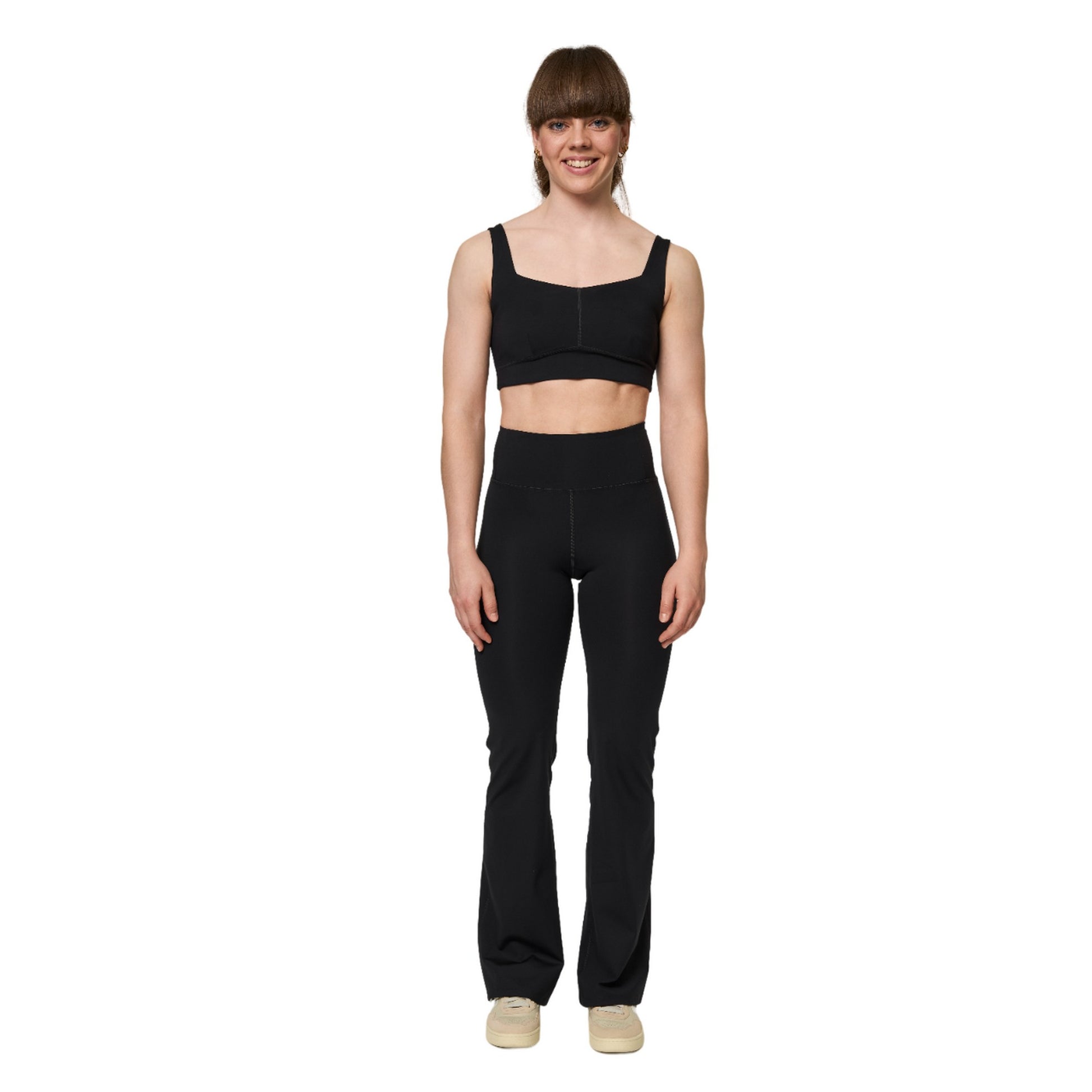 Jet Black - Lifestyle - Girlfriend Collective Womens-Ladies Luxe Addison Bra