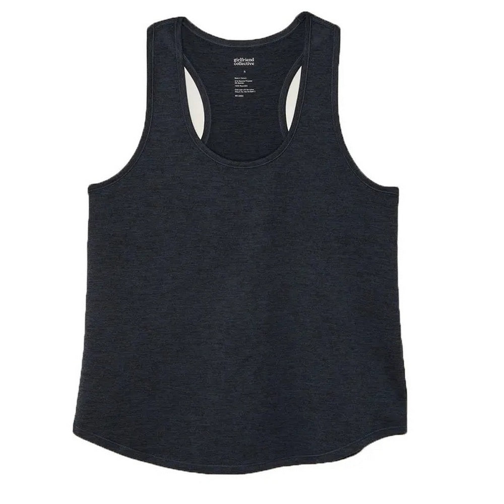 Midnight - Front - Girlfriend Collective Womens-Ladies Reset Relaxed Fit Training Tank Top