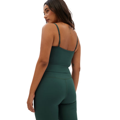 Moss - Side - Girlfriend Collective Womens-Ladies Ribbed Camisole
