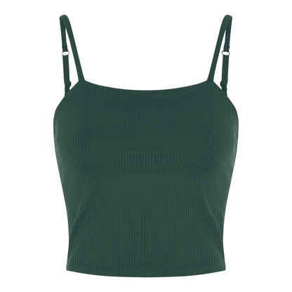 Moss - Front - Girlfriend Collective Womens-Ladies Ribbed Camisole