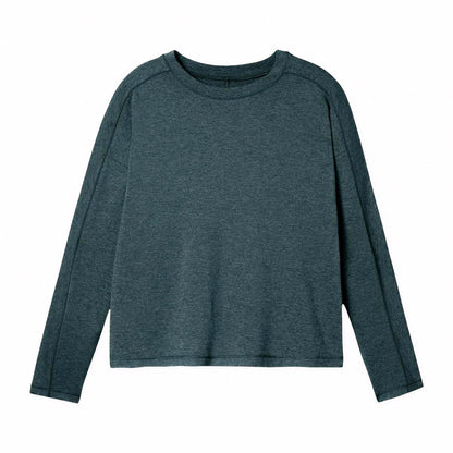 Moss - Front - Girlfriend Collective Womens-Ladies Reset Long-Sleeved T-Shirt