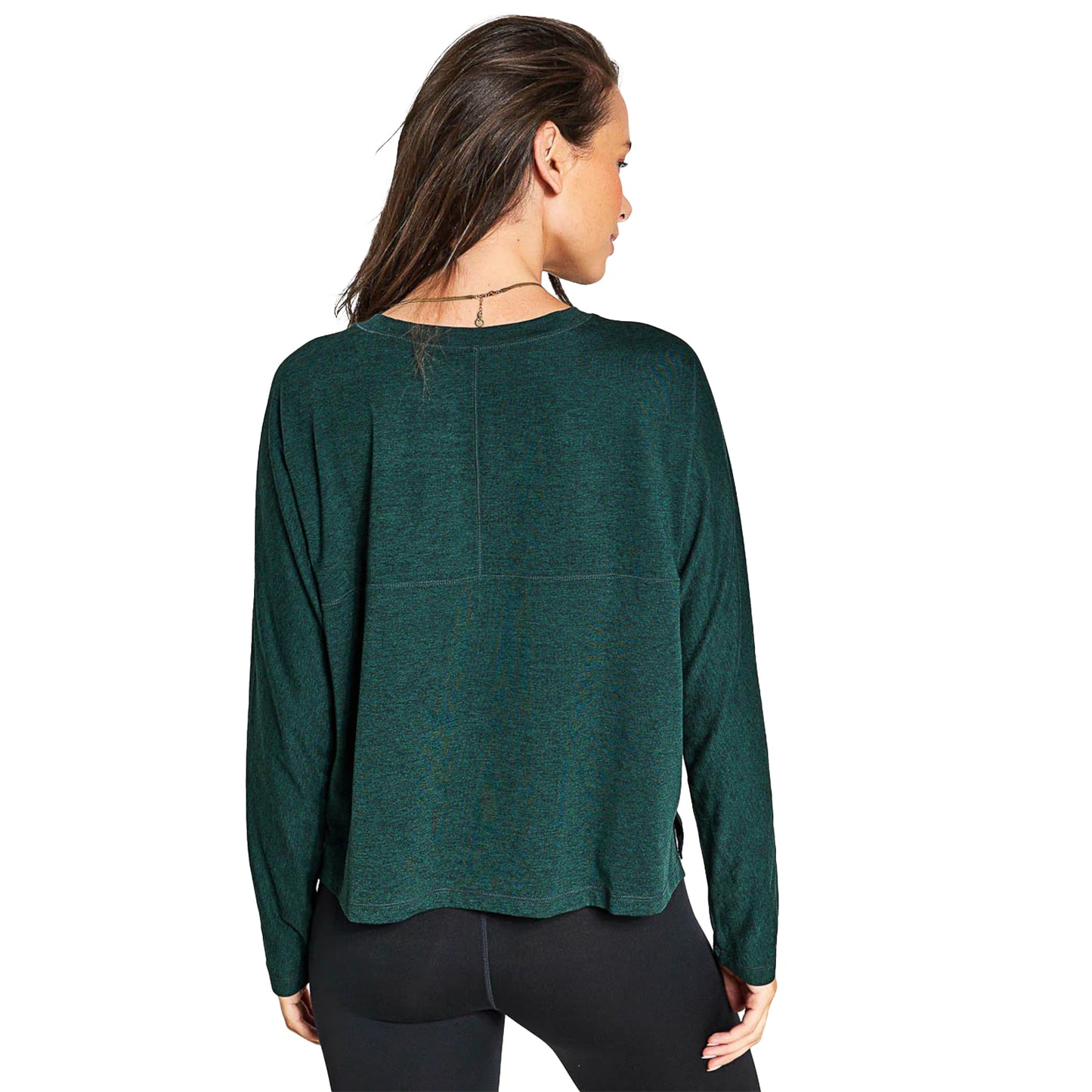 Moss - Back - Girlfriend Collective Womens-Ladies Reset Long-Sleeved T-Shirt
