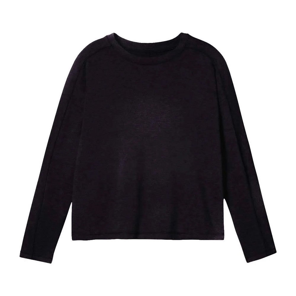 Black - Front - Girlfriend Collective Womens-Ladies Reset Long-Sleeved T-Shirt