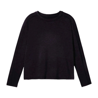 Black - Front - Girlfriend Collective Womens-Ladies Reset Long-Sleeved T-Shirt