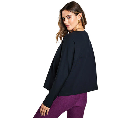 Black - Back - Girlfriend Collective Womens-Ladies Reset Long-Sleeved T-Shirt
