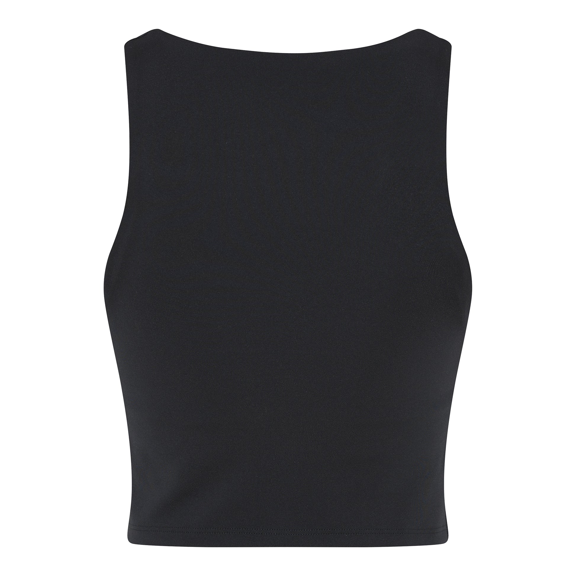 Jet Black - Back - Girlfriend Collective Womens-Ladies Luxe Scoop Neck Tank Top