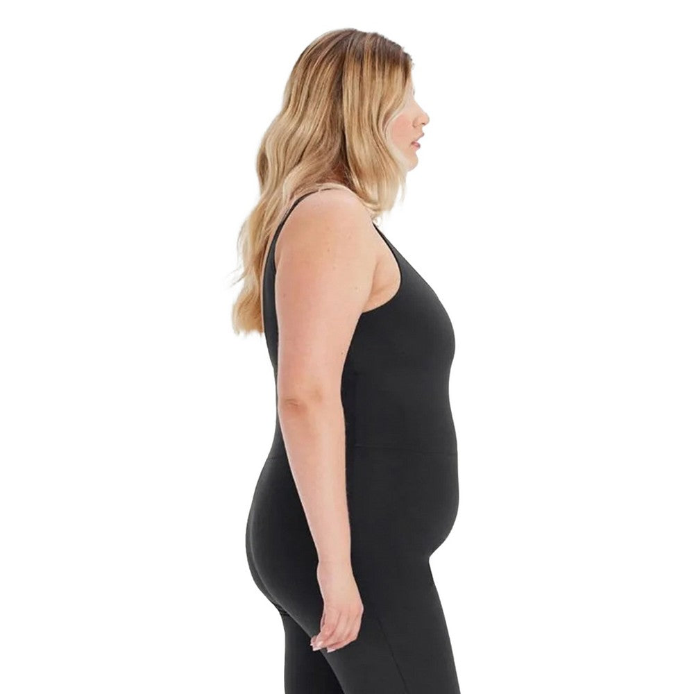 Black - Side - Girlfriend Collective Womens-Ladies Scoopback Unitard
